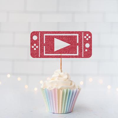 Gamer Cupcake Toppers, Video Game Party Decor, Switch Birthday, Level Up  Console - Yahoo Shopping