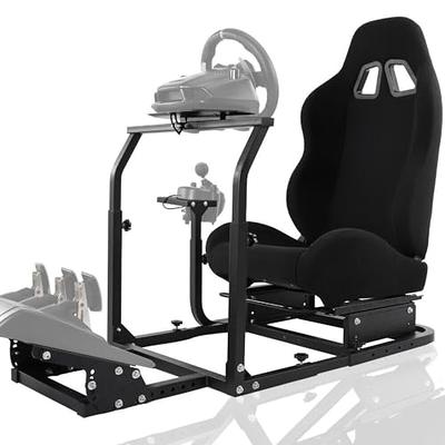 VEVOR Racing Steering Wheel Stand Cockpit with Real Racing Seat Simulator  Height Adjustable Fit for Logitech G25, G27, G29, G920 
