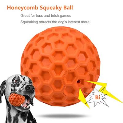 4.5” Heavy Duty Squeaky Dog Balls Toys for Medium Large Dogs 4 Pack  Indestructible Dog Toys for Aggressive Chewers Spike Dog Balls for Clean  Teeth and