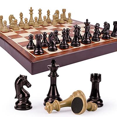 Chess Wooden Wooden Checker Board Solid Wood Pieces Folding Chess Board  High-end Puzzle Chess Game