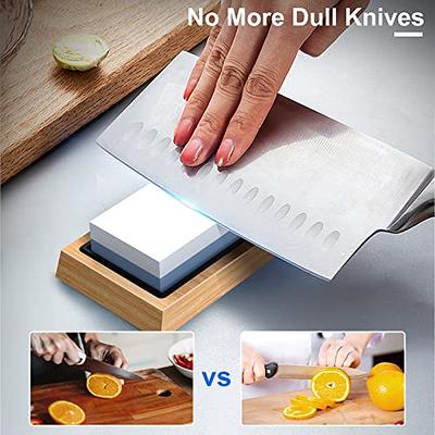 Sharpening Stone Whetstone Set, Knife Sharpening Stone Kit 4 Side Grit  400/1000 3000/8000, Professional Whetstone Knife Sharpener Includes Bamboo