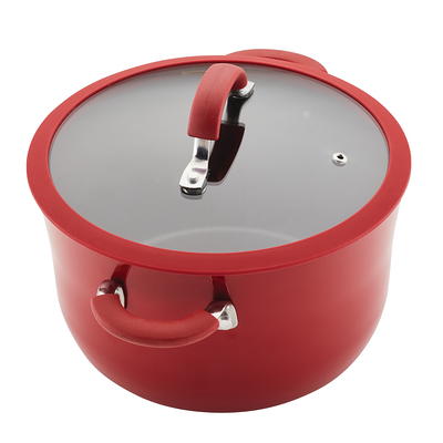 11-Piece Red Non-Stick Cookware Set