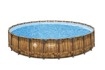 Coleman Power Steel 24' x 52 Round Metal Frame Above Ground Pool