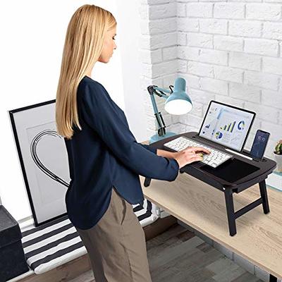 Birdrock Home Curved Lap Tray With Storage Drawer & Mouse Pad