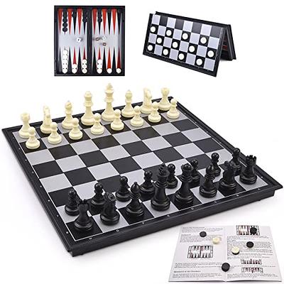 Magnetic Travel chess set 3×1 With folding chess board Educational