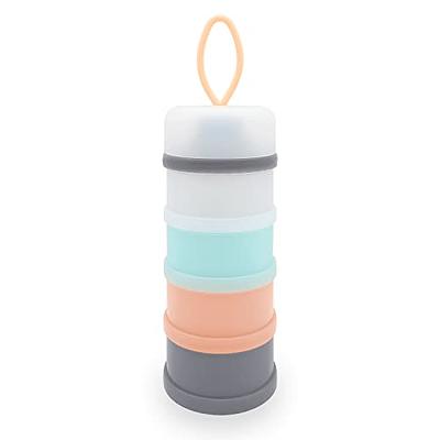 Baby Milk Powder Formula Dispenser, Non-Spill Portable and Stackable Formula Travel Container, 3 Layers Storage Container for Protein Powder, BPA Free