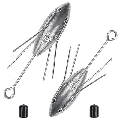 Dr.Fish 2 Pack Sputnik Sinker Long Tail Surf Fishing Weight Lead