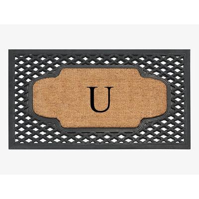 A1HC Rubber and Coir Heavy Duty, Doormat, 30 X 60 Black/Beige