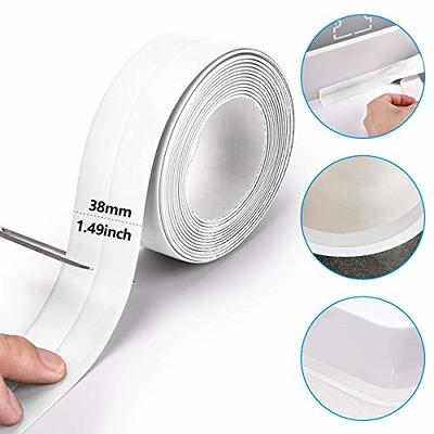 Lusofie Self Adhesive Caulk Tape Waterproof Caulking Sealing Tape for  Bathroom Kitchen PVC Caulk Strip for Tub Toilet Sink Gas Stove Wall  Corner(White, 1.5in x 10.5Ft) - Yahoo Shopping