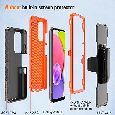 NIFFPD Samsung A14 5G Case, Galaxy A14 5G Case, Shockproof Drop protection  Phone Case for Samsung Galaxy A14 5G Black&Orange 