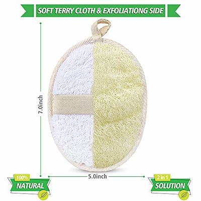 Lot of 5 Natural 5 Loofah Luffa Loofa Premium Bath Sponge Body Spa Scrubber