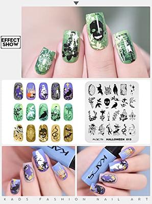 6 Sheets Gothic Nail Art Stickers Decal 3D Goth Horror Nail Art