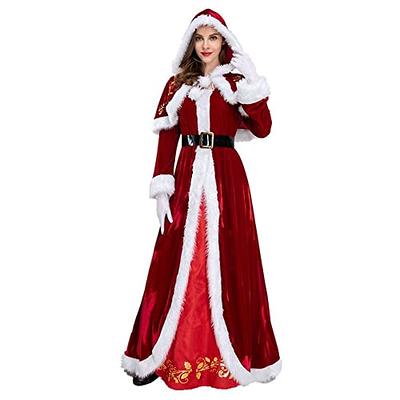 Santa Costume Set for Men Women Mrs Claus Costume Christmas Suits