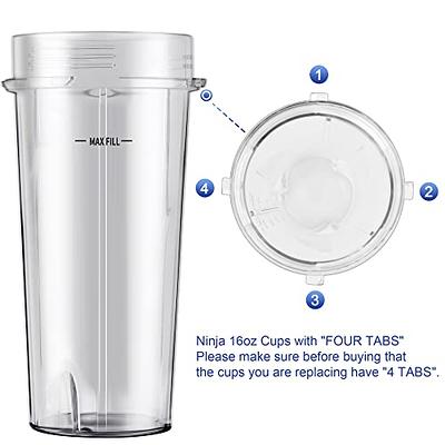 2x 16oz Cup BL660 BL740 BL770 BL780 BL810 for Ninja Blender