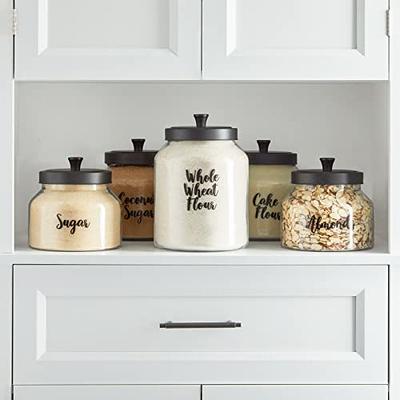 Kook Glass Kitchen And Apothecary Storage Jars, 1/2 Gallon, Set Of