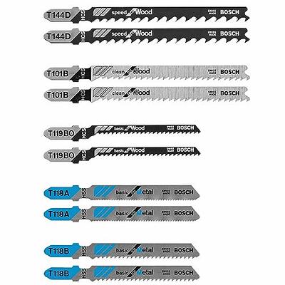 Jigsaw Blades Set 48pcs,Contractor Assorted T Shank Jig Saw Blades,Multi-Purpose  HCS/HSS Saw Blades for Cutting Wood,Plastic,Metal 