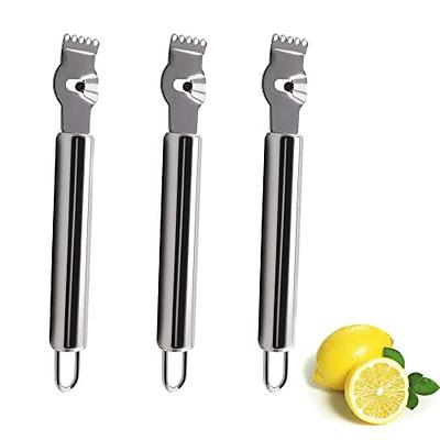 Viski Citrus Peeler, Stainless Steel Cocktail Garnish Citrus Zester,  Professional Grade Bar Tools