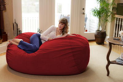 6FT Foam Giant Bean Bag Sofa Memory Living Room Chair Microsuede Soft Cover