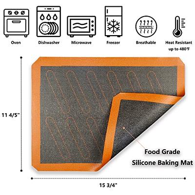 Silicone Baking Mats-Non Stick Cookie Sheet Macaron Mat Liner for Bake Pans & Rolling,Perfect Bakeware for Bread Making Pastry Cake Brioche Pizza