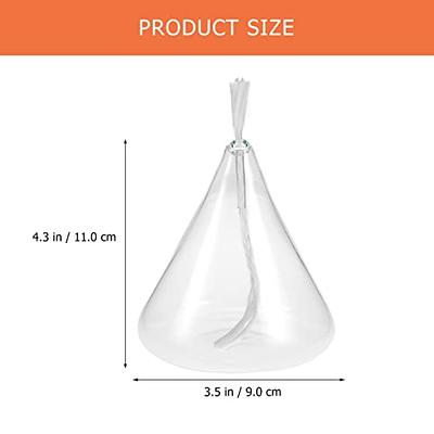 Glass Oil Lantern Refillable Glass Liquid Candle Lamp: Cone Shaped