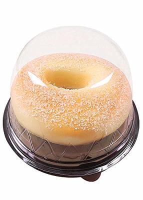  10-11 Plastic Disposable Cake Containers Carriers with Dome  Lids and Cake Boards, 3 Round Cake Carriers for Transport, Clear Bundt  Cake Boxes/Cover