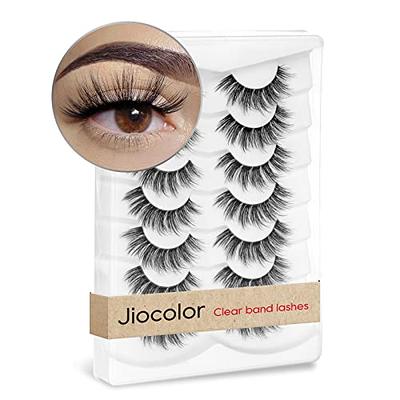 SEMATA 15MM Manga Lashes Faux Mink Lashes Wispy False Lashes Natural Look  Korean Anime Eyelashes Look Like Individual Lashes with Clear Band 10 Pairs  - Yahoo Shopping