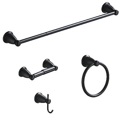 Bathroom Hardware Set Adjustable Expandable Towel Bar Stainless Steel  5-piece Bathroom Accessory Set Robe Hook Toilet Paper Holder Towel Bar -  Yahoo Shopping