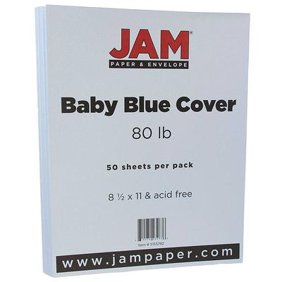 JAM Paper Brite Hue 65lb Cardstock 8.5 X 11 50pk - Sea Blue