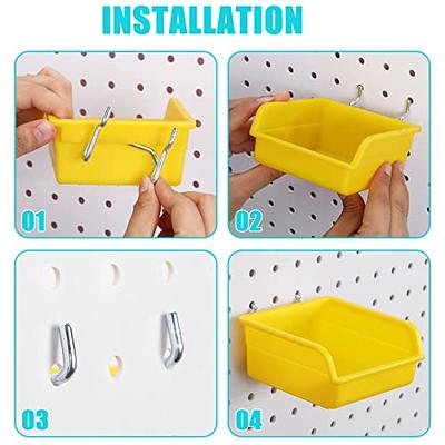 Wall Control Hobby Craft Pegboard Organizer Storage Kit; Yellow and White