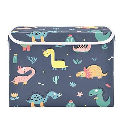 DIMJ Storage Bin, Fabric Storage Bins with Lid, Hand Pull Closet