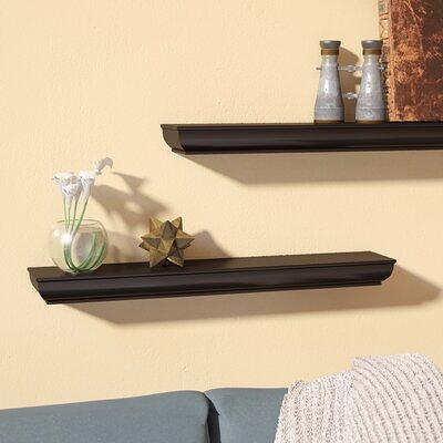 inPlace 48 in. W x 10.2 in. D x 2 in. H Espresso MDF Large Floating Wall  Shelf 9084650 - The Home Depot