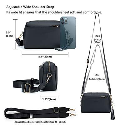 Crossbody Bag for women,Wide Strap Cell Phone Purse Shoulder