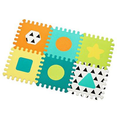 Infantino Soft Foam Puzzle Mat with Pop-Out Shapes, (0-36 Months