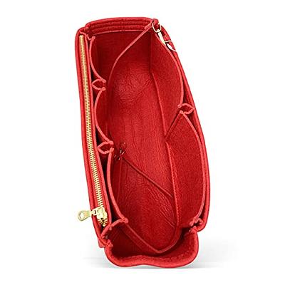 AlgorithmBags Purse Organizer Insert | designed for Louis Vuitton LV Speedy  30 35 40 25 | Luxury Liner Shaper Divider (25, Red)