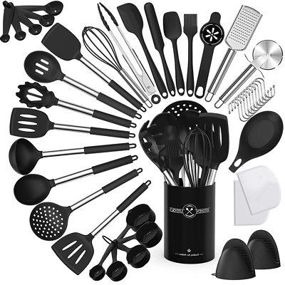 7Pcs Kitchen Utensils Set, Food Grade Silicone Cooking Utensils Set With  Stainless Steel Handle, Non-Stick Heat Resistant Kitchenware Set - Yahoo  Shopping