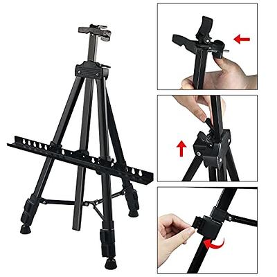 RRFTOK Artist Easel Stand,Aluminum Metal Tripod Adjustable Easel for  Painting Canvases Height from 17 to 66 Inch,Carry Bag for Table-Top/Floor  Drawing and Didplaying - Yahoo Shopping
