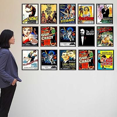 15Pcs Vintage Decal Retro Classic Movie Film Posters Stickers Home Man Cave  Movie Theater Teens Room Wall Decor 7.8 ×11.8 Inches