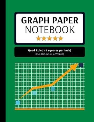 Graph Paper Notebook: Donuts Grid Paper Quad Ruled 4 Squares Per Inch Large  Graphing Paper 8.5 By 11 (Paperback)