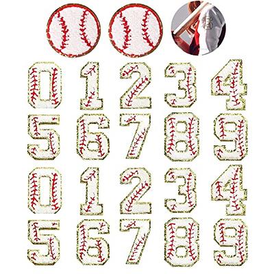 30 Pcs Numbers 0-9 Sew On Patches Iron On Sequin Embroidered