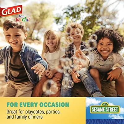 Glad for Kids 8 1/2-Inch Paper Plates, Small Round Paper Plates with  Dinosaurs, Heavy Duty Disposable Soak Proof Microwavable Paper Plates, 8.5  Round Plates 120ct