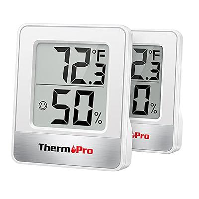 ThermoPro TP53W Digital Thermometer Indoor Hygrometer Temperature Humidity  Monitor w/ Min Max Records and Comfort Indicator Room Thermometer in Black