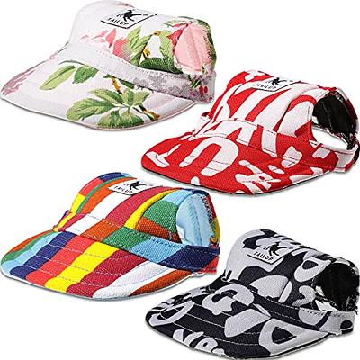 4 Pieces Dog Baseball Cap Pet Outdoor Sports Hats Dogs Hat Visor Cap with  Ear Holes Adjustable Dog Sport Sun Protection Baseball Cap for Puppy Small  Dogs and Kitty - Yahoo Shopping