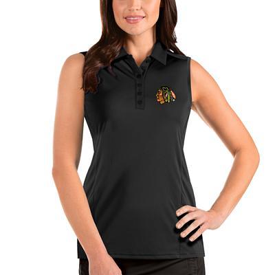 Women's Antigua White Atlanta Falcons Throwback Logo Sleeveless Tribute Polo Size: Medium