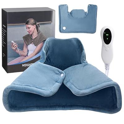 CALMING HEAT 13.78 in. W x 25.59 in. D Weighted Massaging Heating Pad Ultra  DLX Gray CWT03106 - The Home Depot