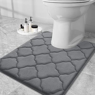 OLANLY Luxury Toilet Rugs U-Shaped 24x20, Extra Soft and Absorbent  Microfiber Bathroom Rugs, Non-Slip Plush Toilet Bath Mat, Machine Wash Dry,  Contour Bath Rugs for Toilet Base (Grey and White) - Yahoo