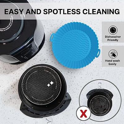 Vangerute Collapsible 2-Pack Air Fryer Silicone Liners for 8QT