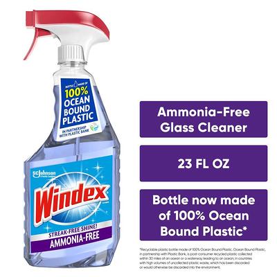 Windex Glass Cleaner, Ammonia-Free, Crystal Rain Fresh Scent - 23 fl oz