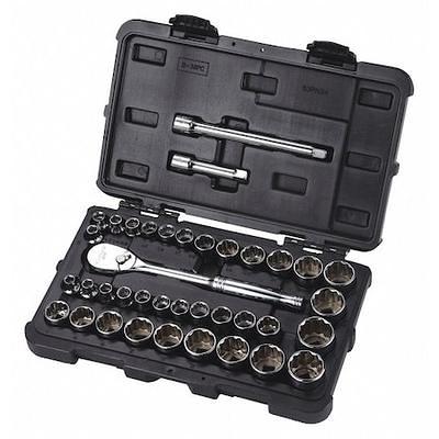 Quinn 1/4 in., 3/8 in., 1/2 in. Drive SAE and Metric Hi-Vis Socket Set, 66- Piece - Yahoo Shopping