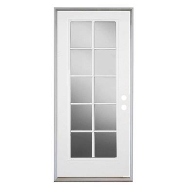 RELIABILT 36-in x 80-in Steel Right-Hand Outswing Primed Prehung Single  Front Door Insulating Core in the Front Doors department at