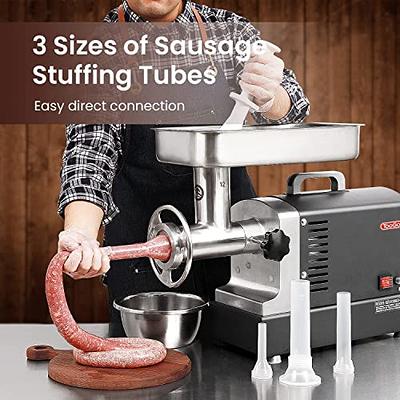 Dyna-Living Manual Meat Grinder Stainless Steel Hand Crank Meat Grinder  Sausage Stuffer Filler Beef Grinder Hand Meat Processor Grinding Machine  for